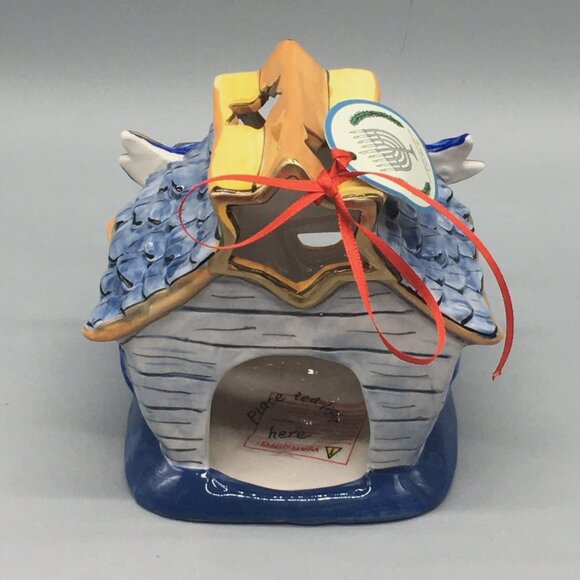 NEW Blue Sky Clayworks Happy Hanukkah Star David Chanukah Menorah Tealight House - Picture 8 of 10